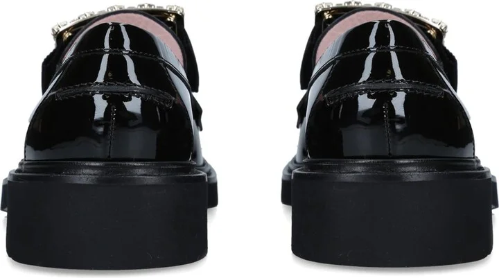 Roger Vivier Patent Viv' Ranger Strass Buckle Loafers - Image 4