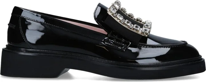 Roger Vivier Patent Viv' Ranger Strass Buckle Loafers - Image 6