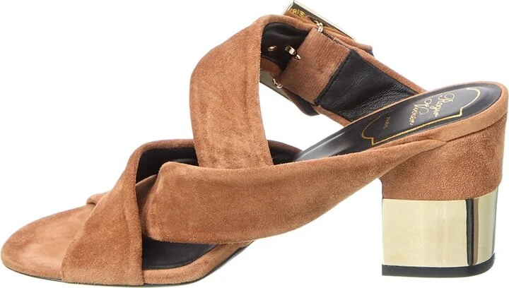 Roger Vivier Podium Suede Sandal - Image 2