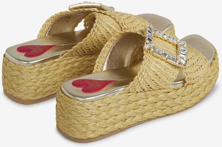 Roger Vivier Raffia Platform Mules - Image 3