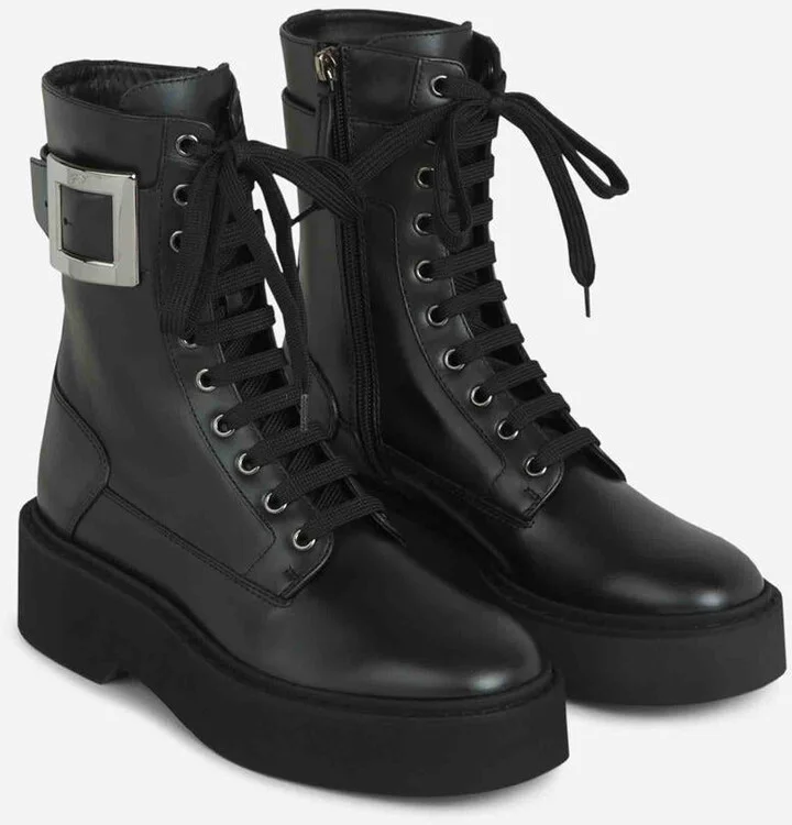 Roger Vivier Rangers Leather Boots - Image 2