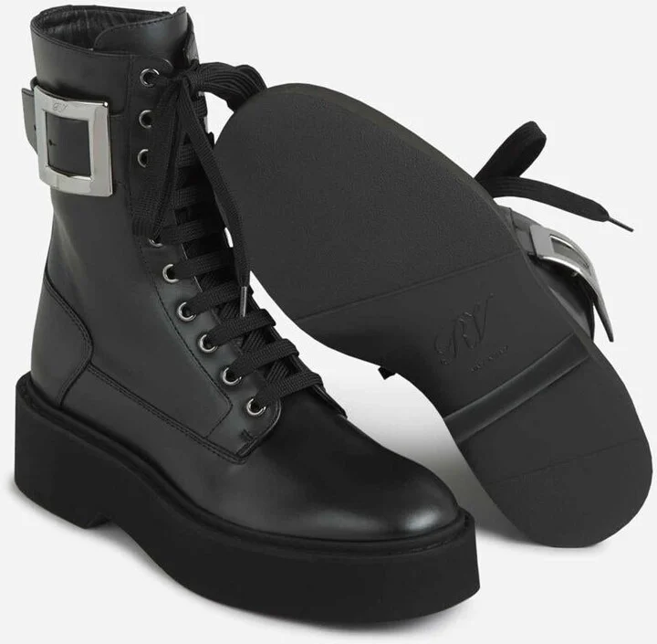 Roger Vivier Rangers Leather Boots - Image 4