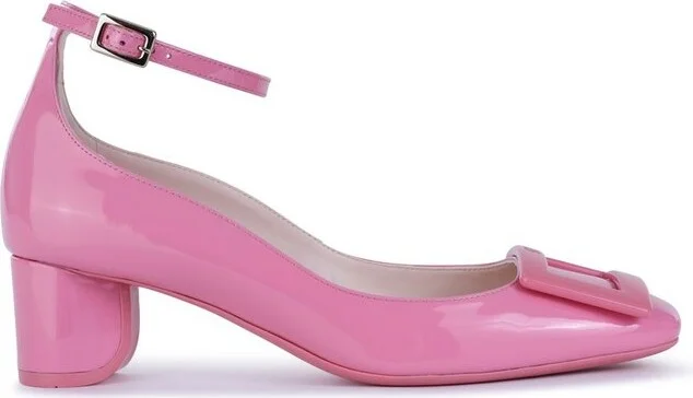 Roger Vivier Roundy Ankle-Strap Buckle Pumps