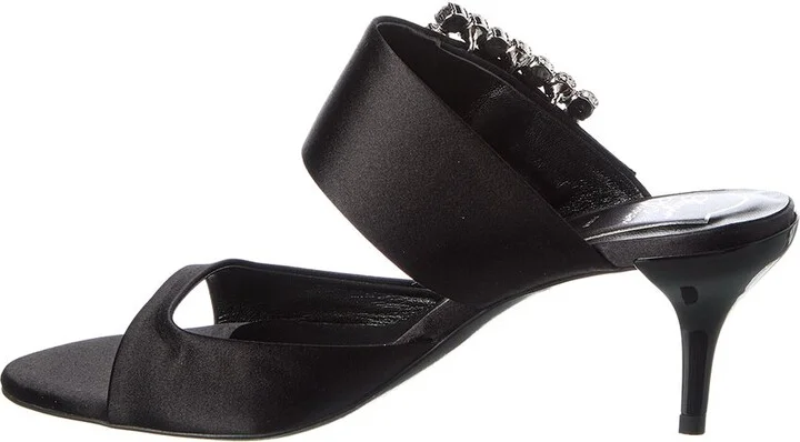 Roger Vivier Sabot Buckle Strass Satin Sandal - Image 2