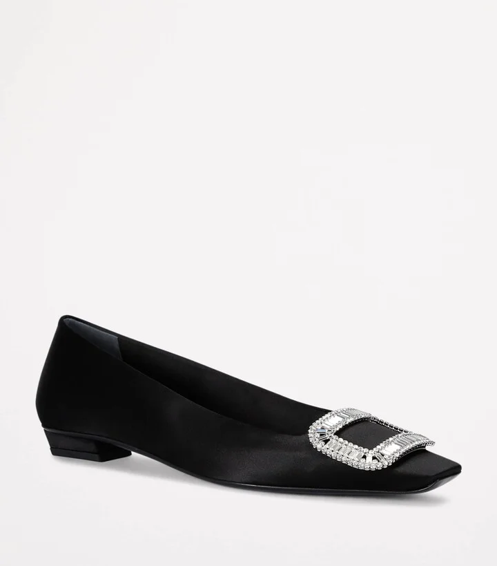 Roger Vivier Satin Belle Vivier Ballet Flats - Image 3