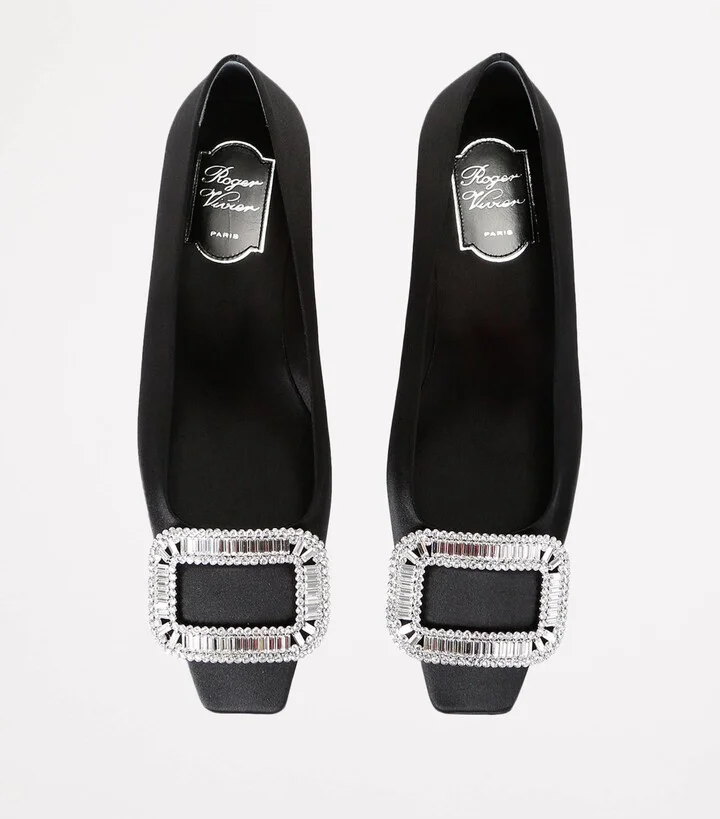 Roger Vivier Satin Belle Vivier Ballet Flats - Image 4