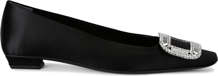 Roger Vivier Satin Belle Vivier Ballet Flats