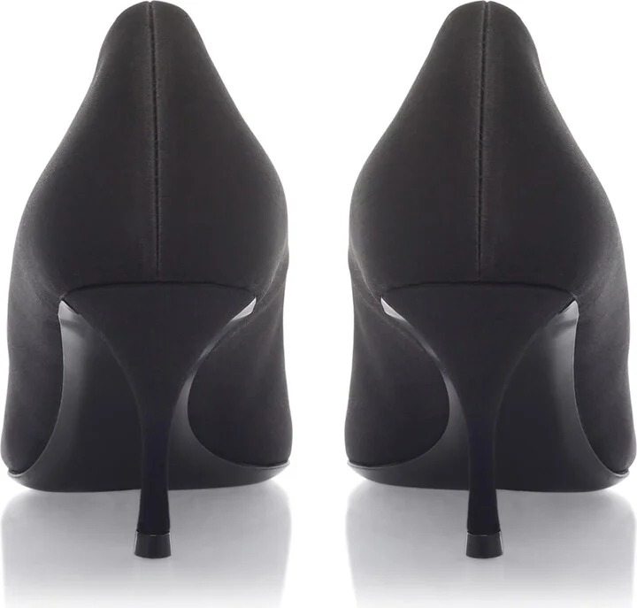 Roger Vivier Satin Decolleté Crystal Buckle Pumps 65 - Image 4
