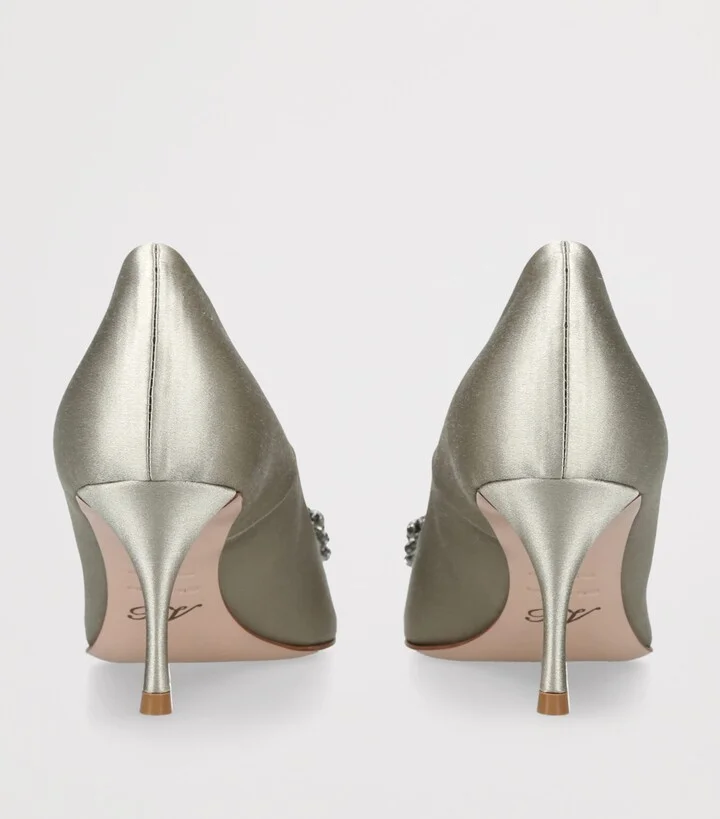 Roger Vivier Satin Efflorescence Pumps 65 - Image 2