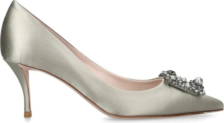 Roger Vivier Satin Efflorescence Pumps 65