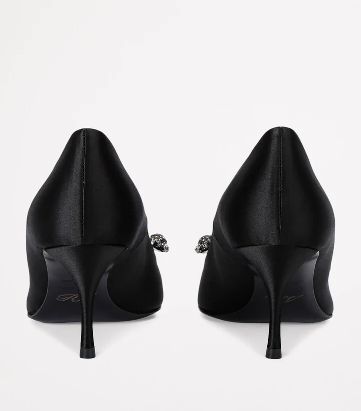 Roger Vivier Satin Embellished Efflorescence Pumps 65 - Image 2