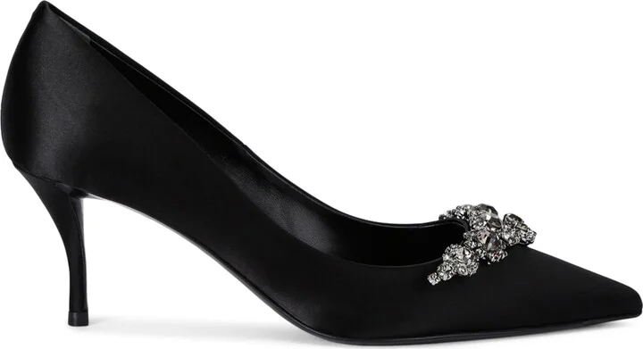 Roger Vivier Satin Embellished Efflorescence Pumps 65