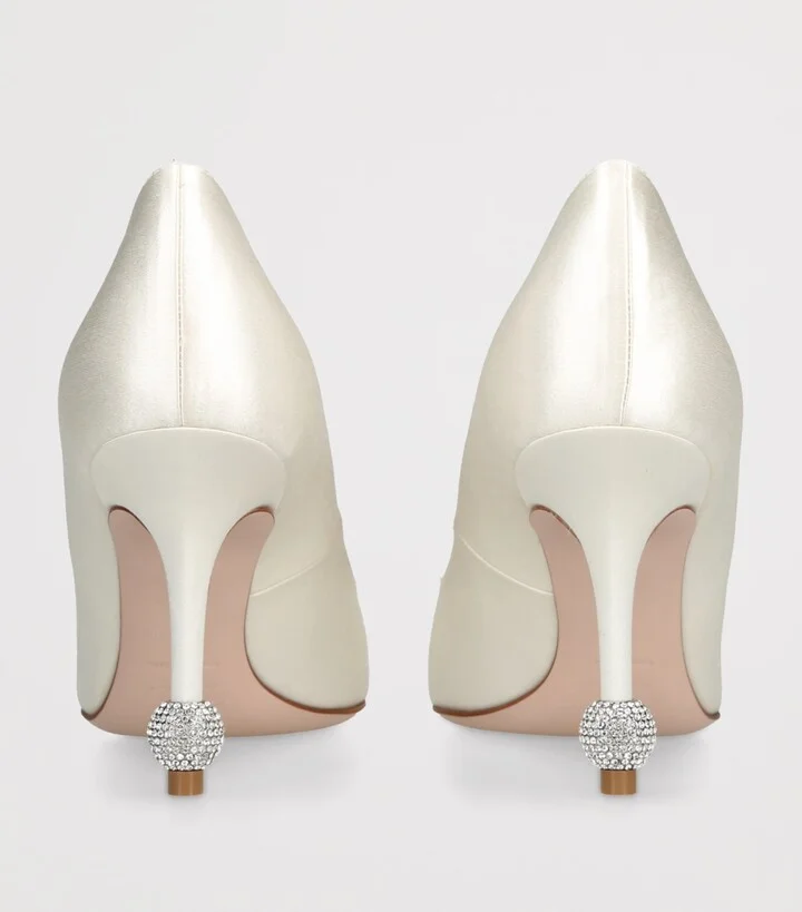Roger Vivier Satin Marlene Pumps 85 - Image 2
