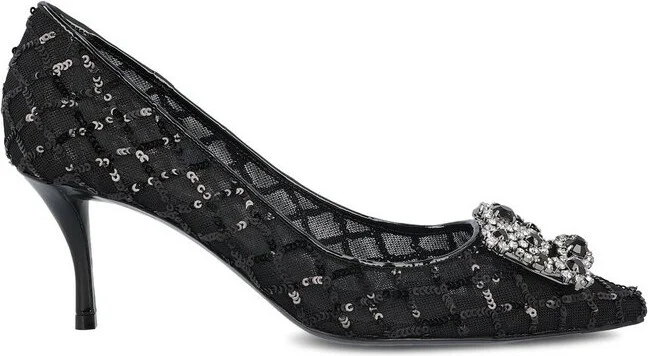 Roger Vivier Squin Embellished Slip-On Pumps