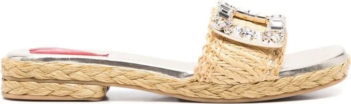 Roger Vivier Straw Sandals
