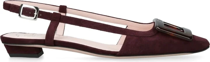 Roger Vivier Suede Belle Vivier Slingback Pumps 25