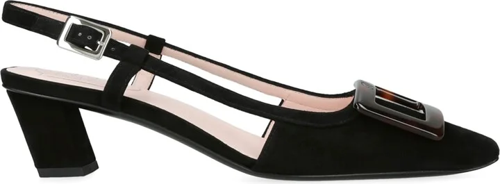 Roger Vivier Suede Belle Vivier Slingback Pumps 45
