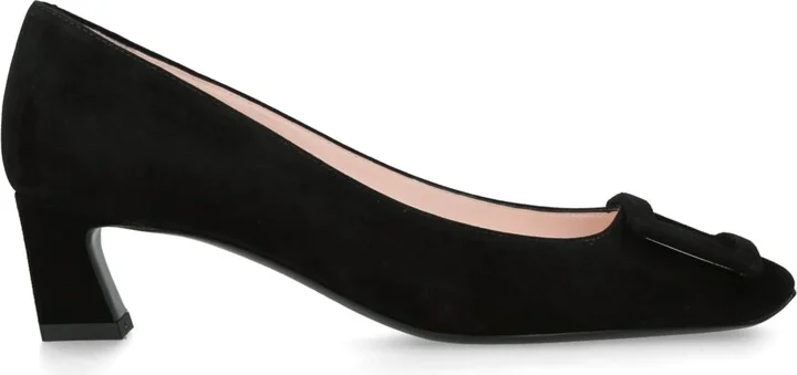 Roger Vivier Suede Belle Vivier Trompette Pumps 45