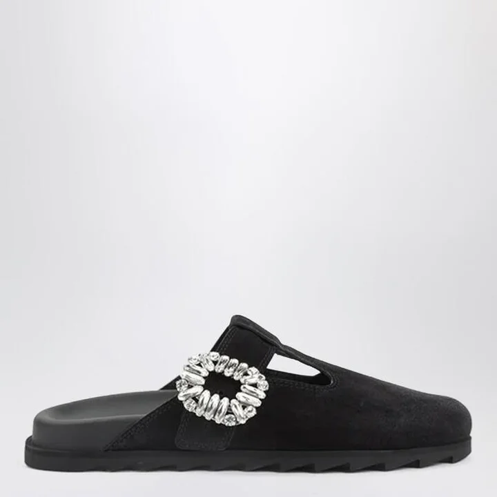 Roger Vivier Suede Mule Slidy Viv'