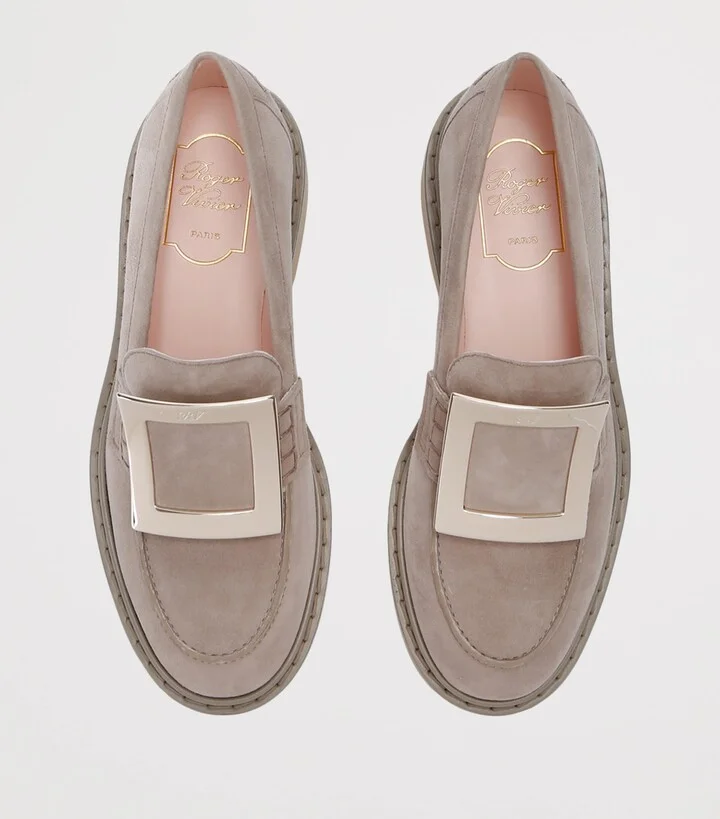 Roger Vivier Suede Viv' Rangers Loafers - Image 4
