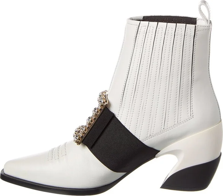 Roger Vivier Tex Strass Leather Boot - Image 2