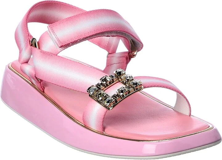 Roger Vivier Trekky Strass Buckle Sandal