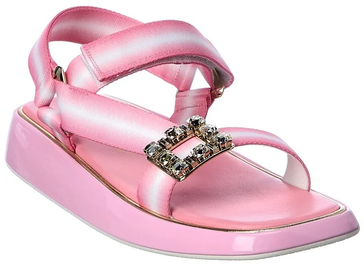 Roger Vivier Trekky Strass Buckle Sandal