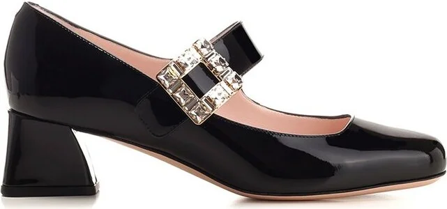 Roger Vivier Très Vivier Embellished Buckle Babies Pumps