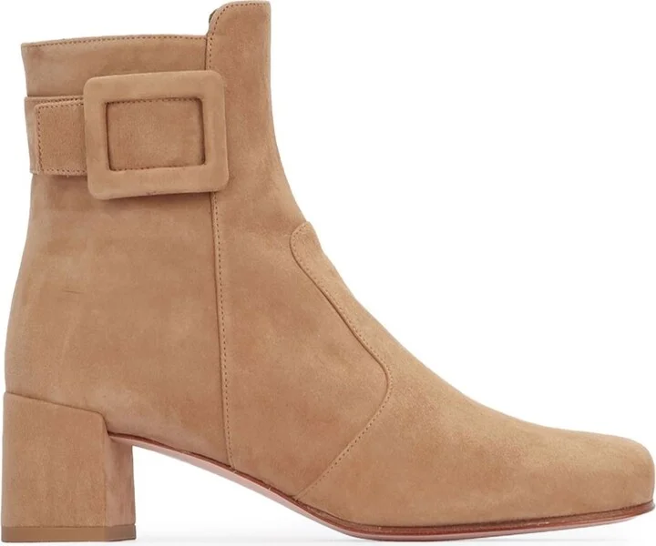 Roger Vivier Tres Vivier Leather Ankle Boots