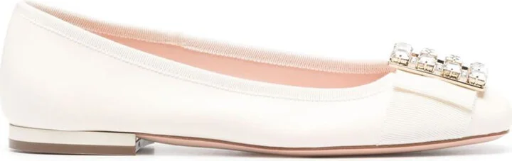 Roger Vivier Très Vivier Leather Ballet Flats