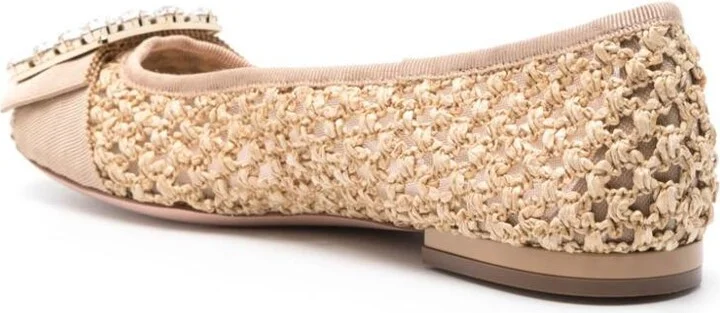 Roger Vivier Très Vivier Raffia Ballet Flats - Image 2