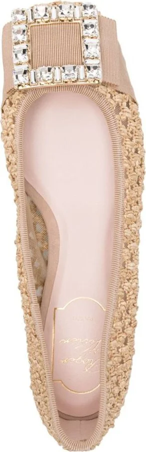 Roger Vivier Très Vivier Raffia Ballet Flats - Image 3