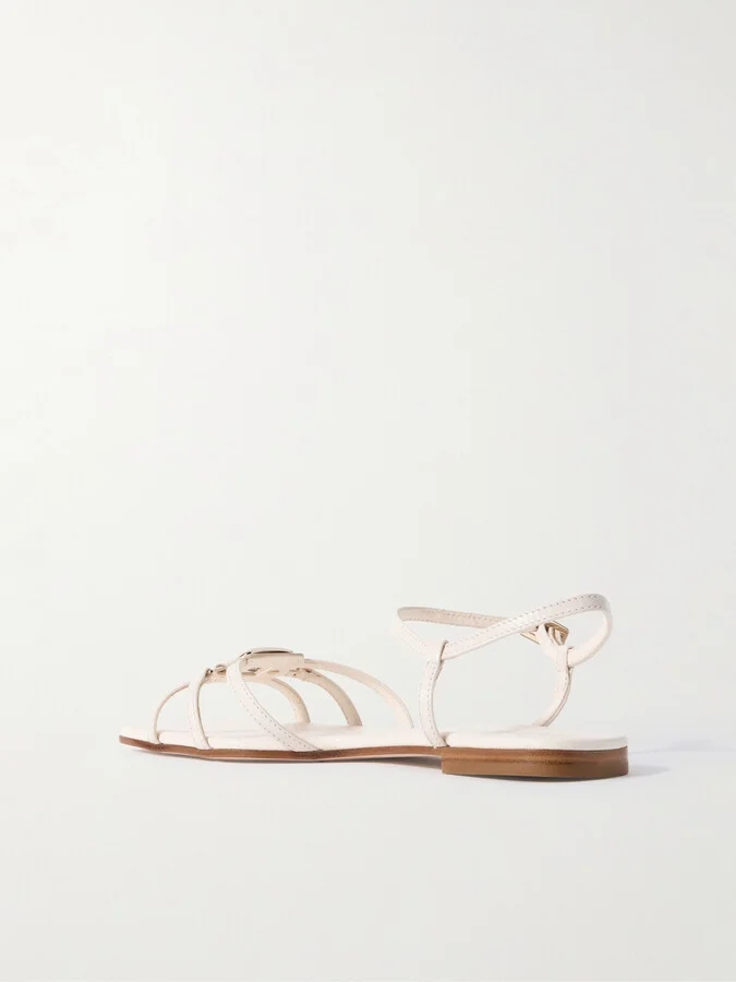 Roger Vivier - Viv' By The Sea Leather Sandals - Cream - Image 3