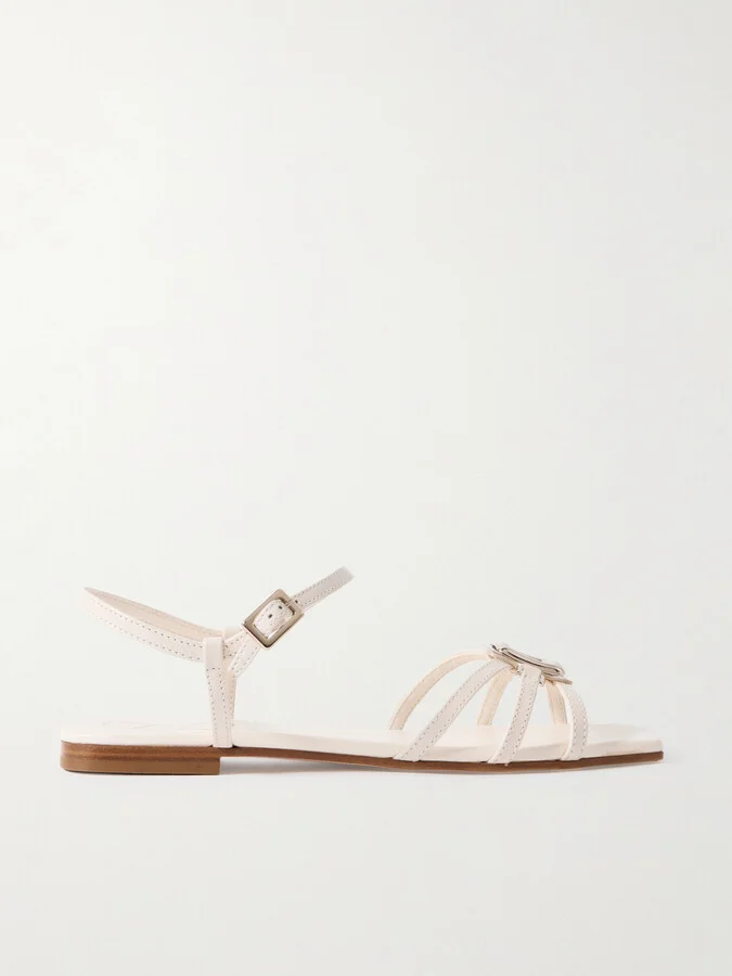 Roger Vivier - Viv' By The Sea Leather Sandals - Cream