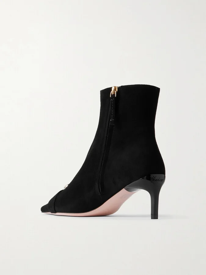 Roger Vivier - Viv' Canard 55 Suede Ankle Boots - Black - Image 3