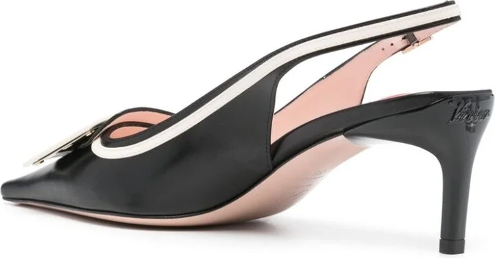 Roger Vivier Viv' Canard Leather Slingback Pumps - Image 2