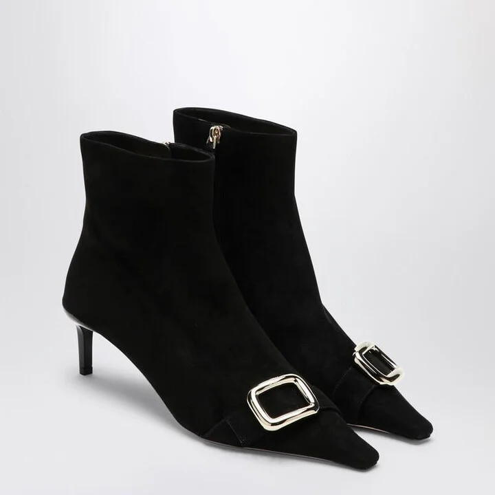 Roger Vivier Viv Canard Suede Ankle Boots - Image 2
