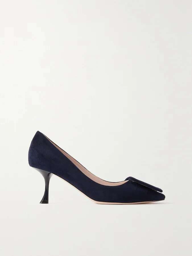 Roger Vivier - Viv' In The City 65 Buckled Suede Pumps - Blue