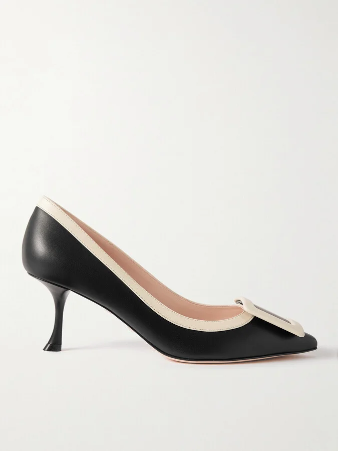 Roger Vivier - Viv' In The City 65 Buckled Two-tone Leather Pumps - Black