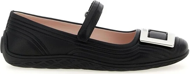 Roger Vivier Viv Low Mary Janes Ballerinas