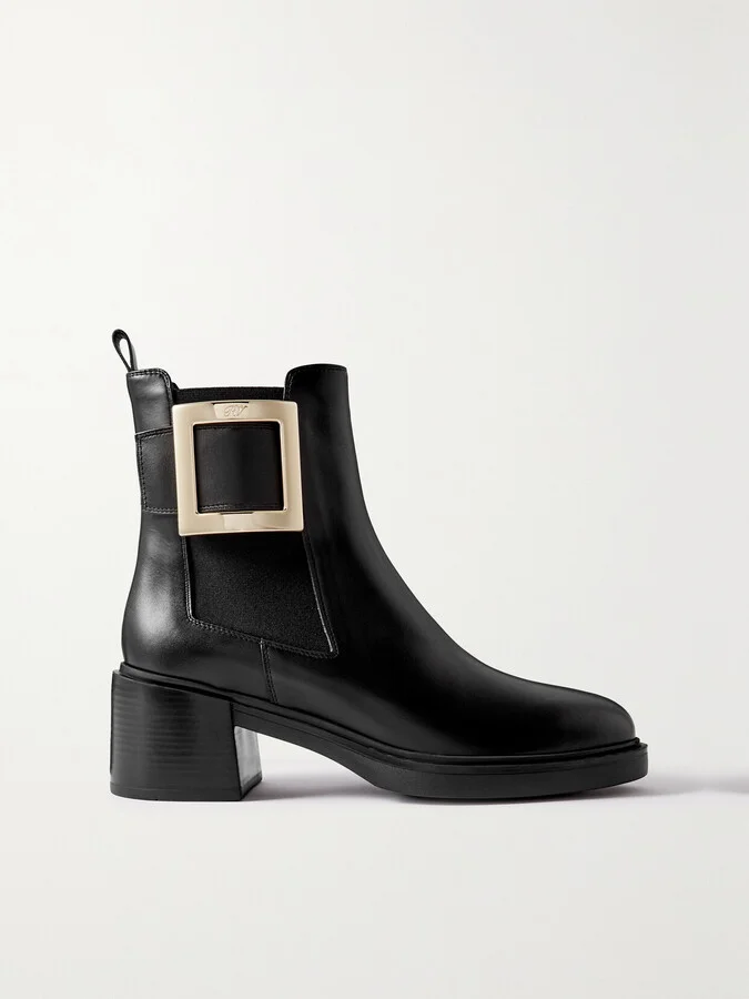 Roger Vivier - Viv Rangers 60 Buckled Leather Chelsea Boots - Black