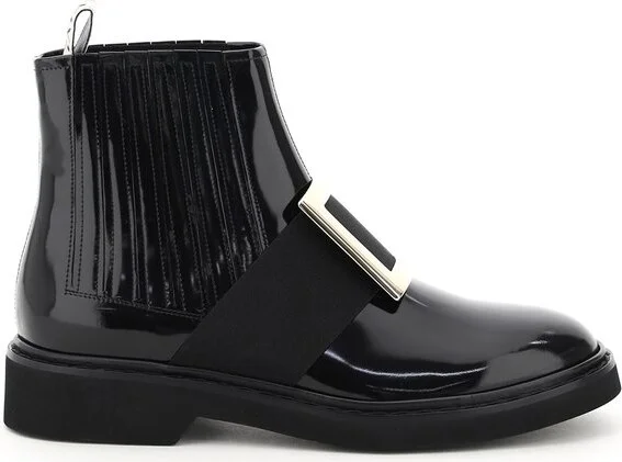 Roger Vivier Viv' Rangers Buckle Chelsea Boots