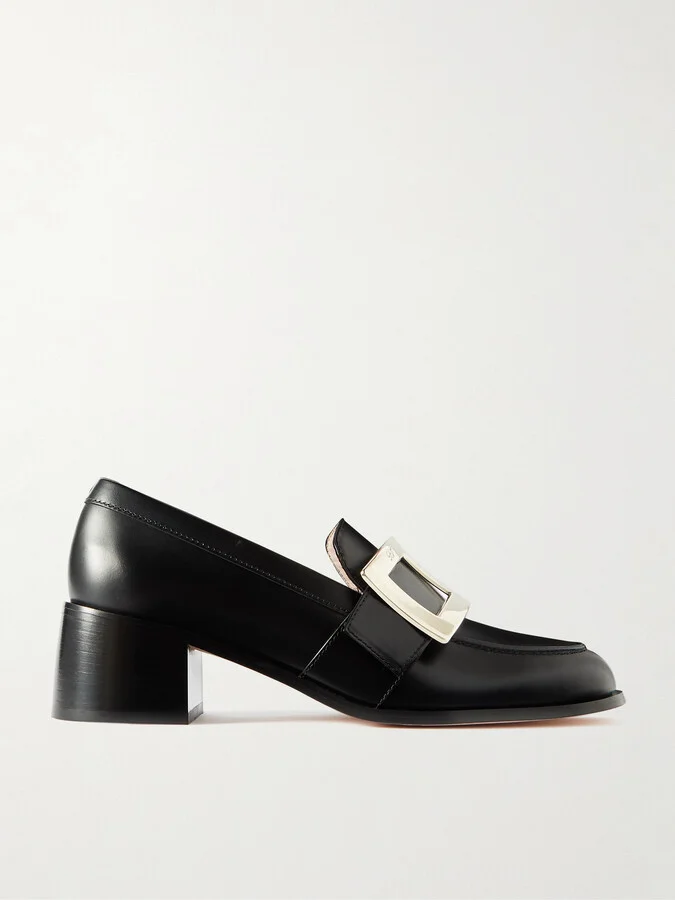 Roger Vivier - Viv' Rangers Buckled Leather Pumps - Black