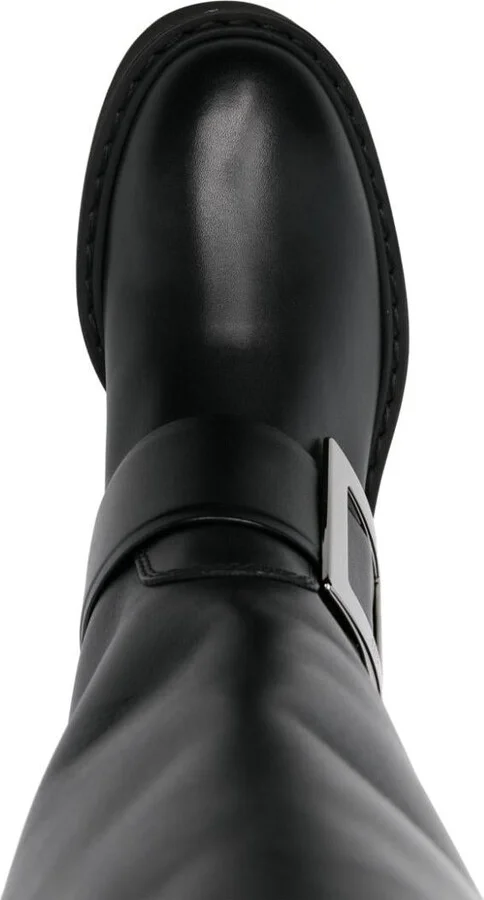 Roger Vivier Viv Rangers High Leather Boots - Image 3