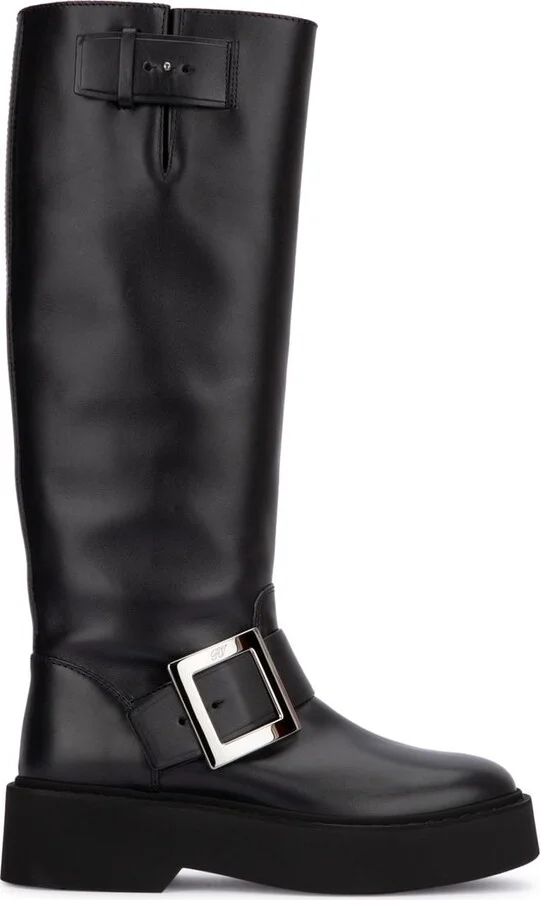 Roger Vivier Viv Rangers High Leather Boots