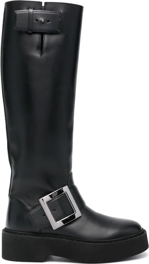 Roger Vivier Viv Rangers High Leather Boots