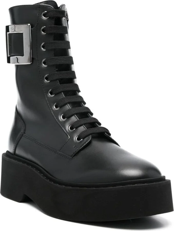 Roger Vivier Viv Rangers Leather Boots - Image 2