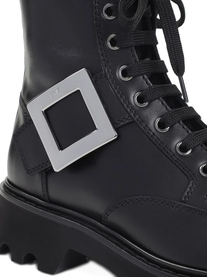 Roger Vivier Viv Rangers Leather Boots - Image 2