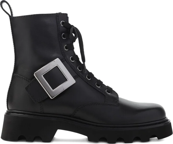 Roger Vivier Viv Rangers Leather Boots