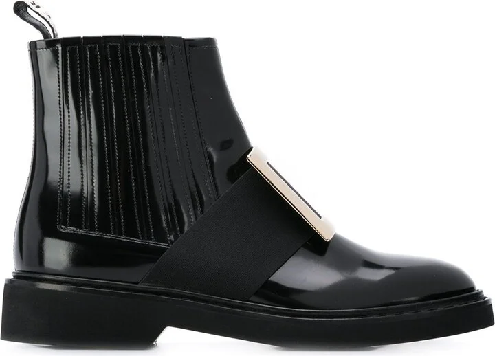Roger Vivier Viv Rangers Leather Boots